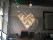 Clear Transparent Front Projection Film , Sticky 3D Holographic Projection Film For Live Events